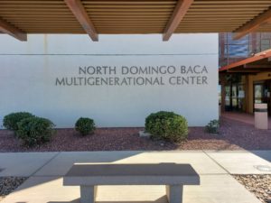 North side of the North Domingo Baca Multigenerational Center building