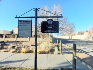 Barstow Park sign