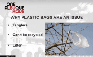 A screenshot of a presentation given during a March 7 city council meeting where councilors decided to repeal the Clean & Green Retail Ordinance.
