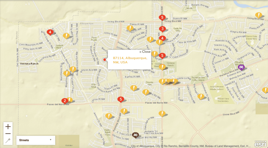 Crime Watch: NW Albuquerque, March 18-24 Crime map March 18-24