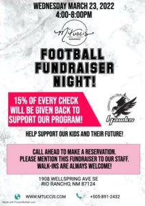 Fundraiser flyer