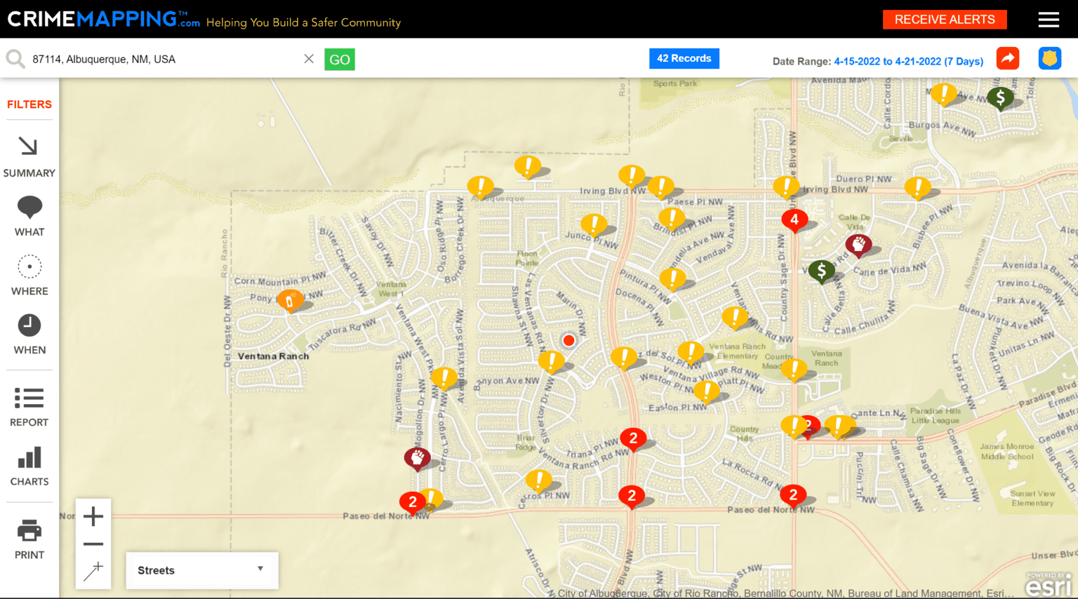 Crime map 4/15-4/21