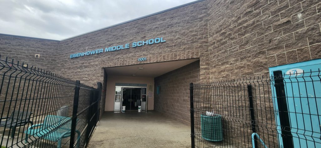 Eisenhower Middle School hosts music and athletic tryouts EMS Sign