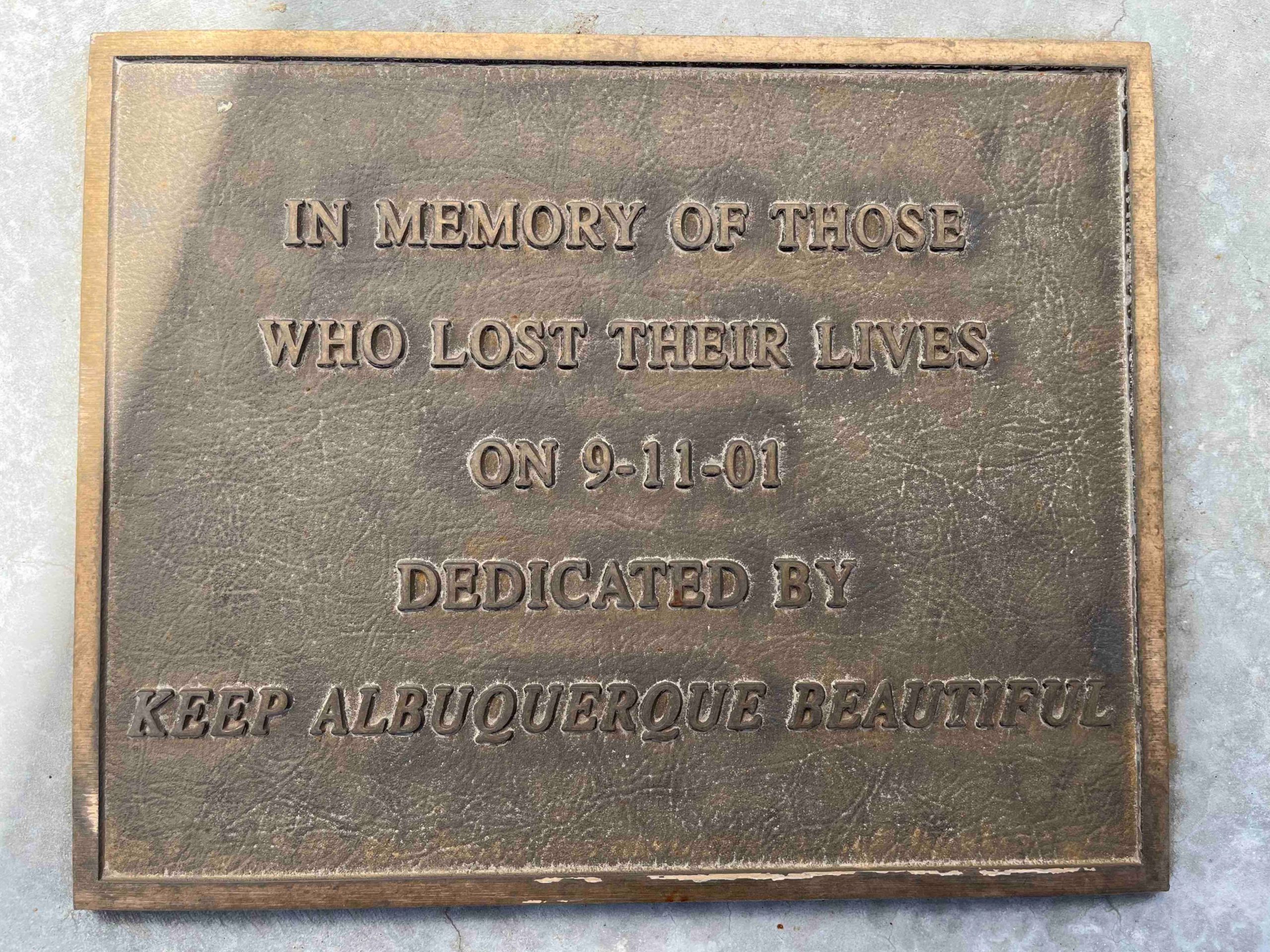 9:11 towers plaque
