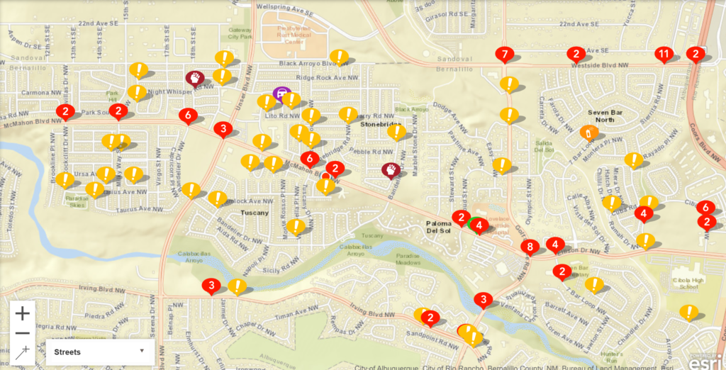 NW Albuquerque crime watch: Sept. 16-22 Crime map