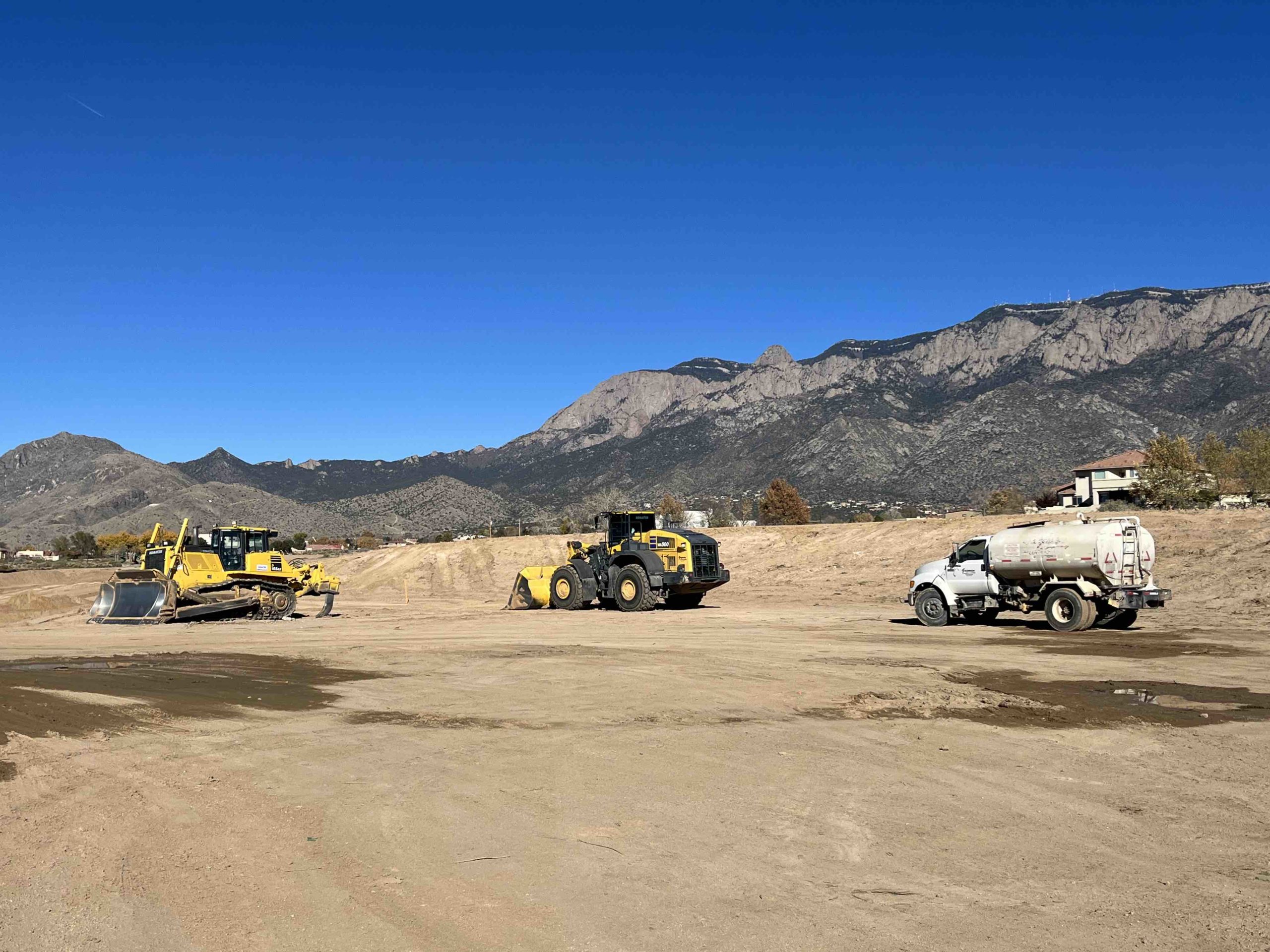 Machines ready to continue construction on NDB Dam.