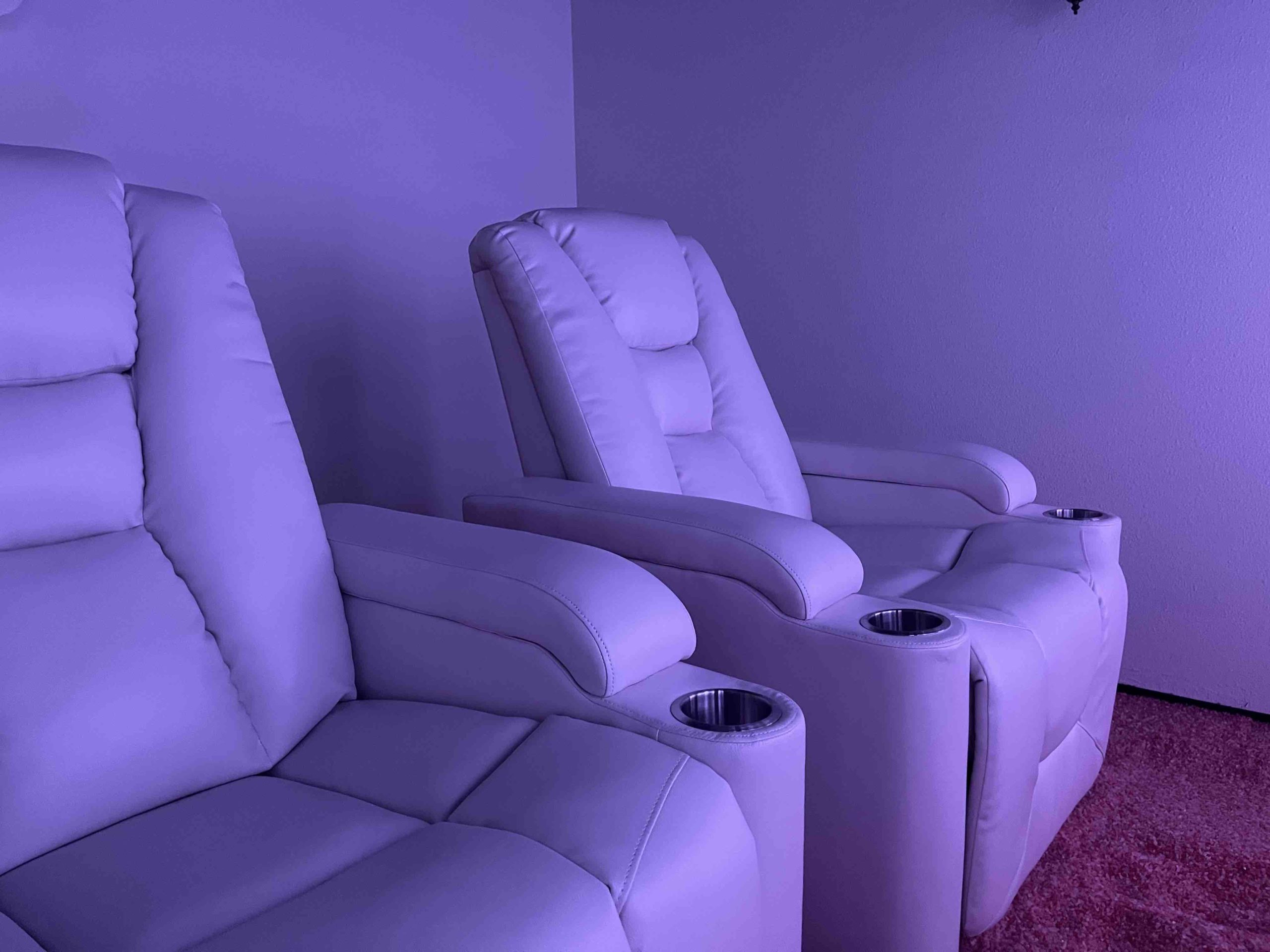 chill room at the Salt Cave with recliners