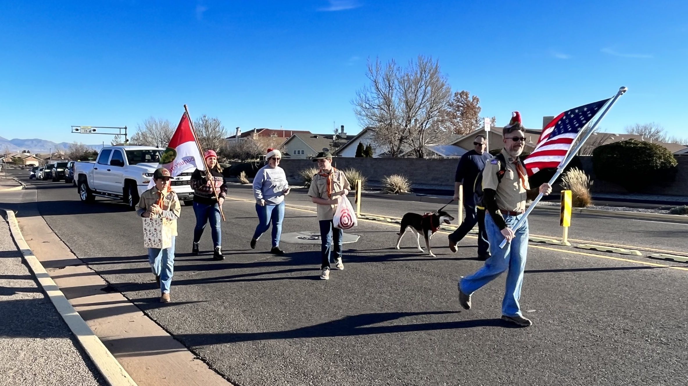 Ventana Ranch Christmas parade Boy Scouts