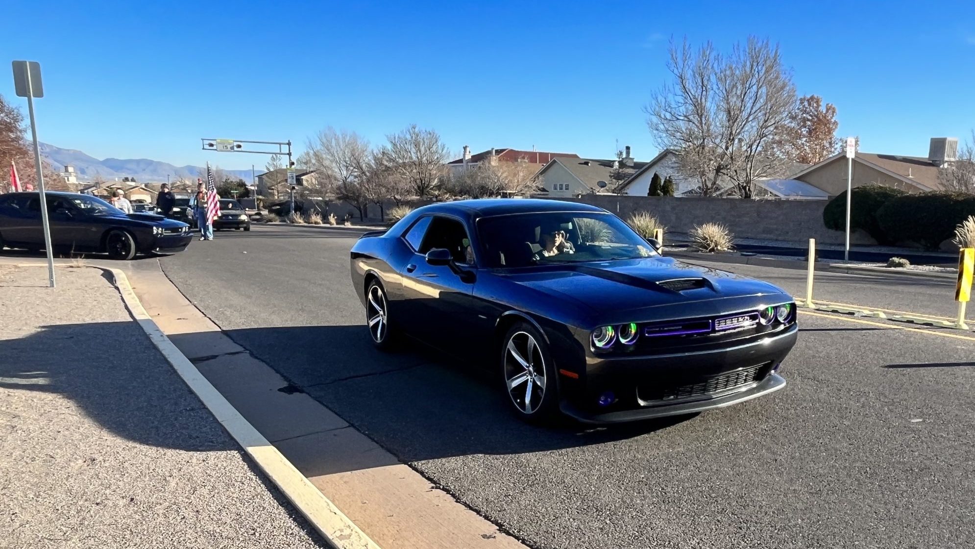 ventana ranch christmas parade black muscle car 2