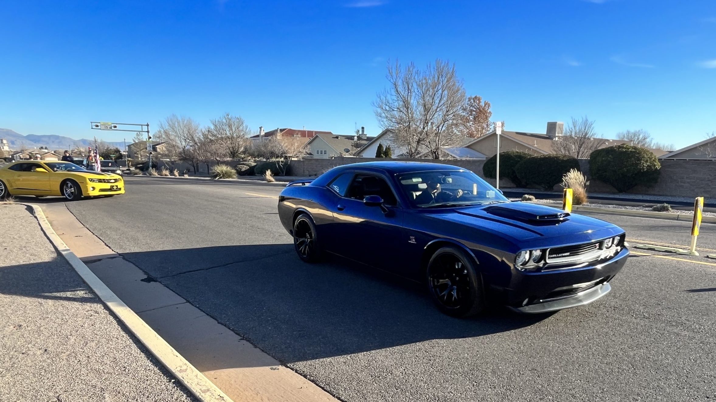 ventana ranch christmas parade black muscle car