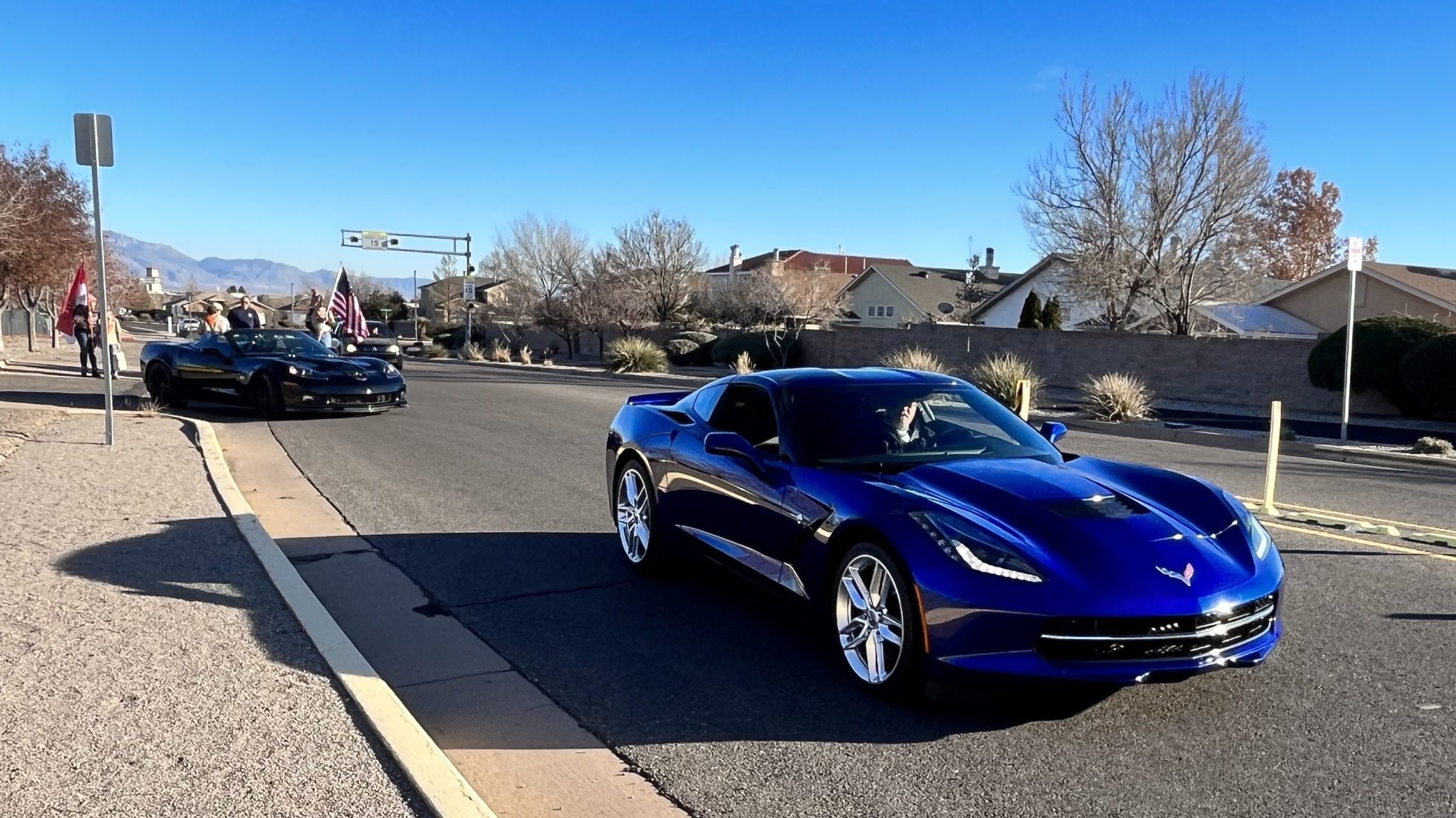 ventana ranch christmas parade blue corvette