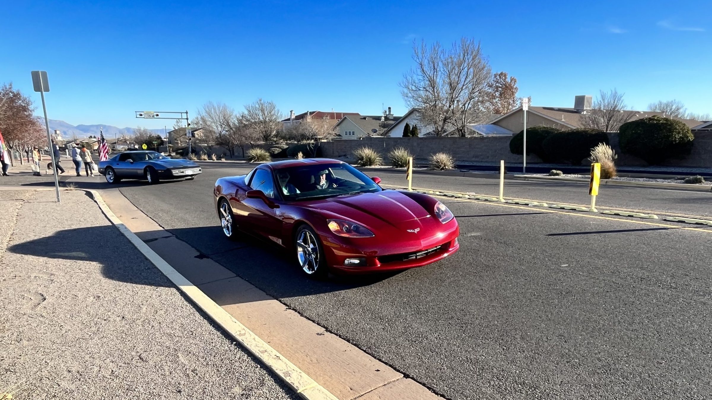 ventana ranch christmas parade maroon corvette